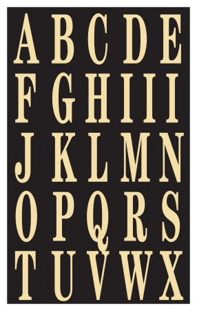 Hy-ko Mm-3l 2 In. Black & Gold Self-stick Letters