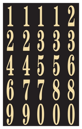 Hy-ko Mm-3n 2 In. Black & Gold Self-stick Numbers