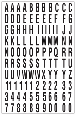 Hy-ko Mm-6 1 In. Black & White Self-stick Letters & Numbers