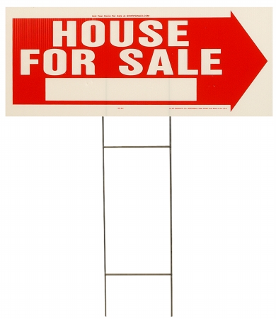 Hy-ko Rs-801 10 In. X 24 In. Red & White House For Sale Sign