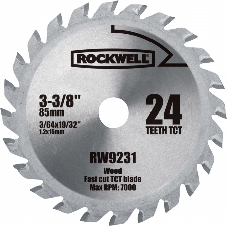 Rw9231 3.38 In. Versa Cut 24 Teeth Carbide Tipped Circular Saw Bla