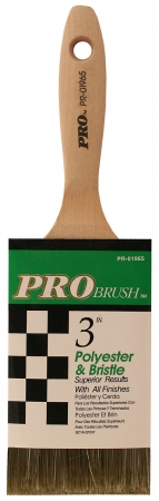Pr01965 3 In. Pro Brush Polyester & Bristle Paint Brush