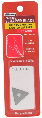 Allway Tools Cb10 1 In. Triple Blade Triangular Scraper Replacement Blade