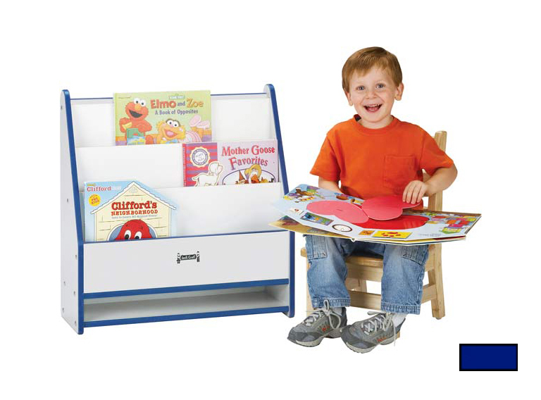 0071jcww003 Toddler Pick-a-book Stand - 1 Sided - Blue