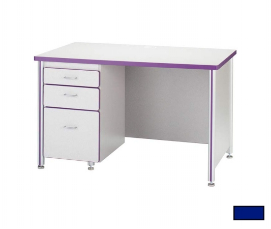 97001jc003 48 Inch Teachers Desk With 1 Pedestal - Blue