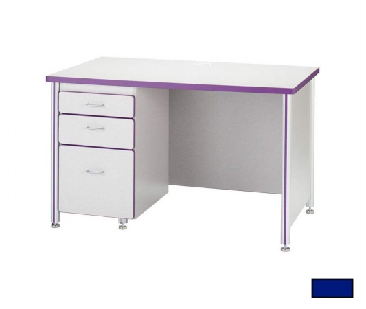 97011jc003 66 Inch Teachers Desk With 1 Pedestal - Blue