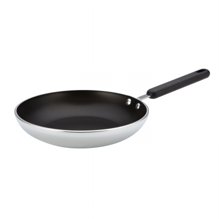 12836 10-inch Open Skillet Silver With Black Handle