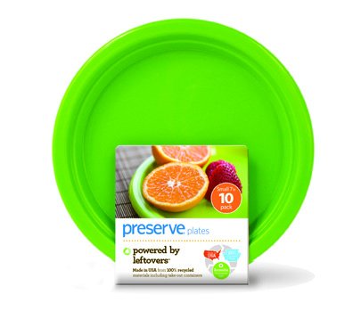 1210152 Plates Reusable Apple Green Small 10 Pack 7 In - 10 Ct