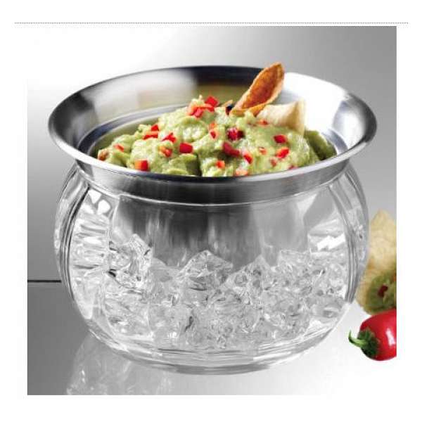 Steel Iced Dip Cup N Acrylic Chill Bowl Keeps Dip - Ic6