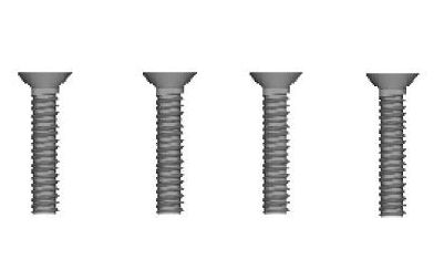 85826 3 X 16 4 Piece Countersunk Hex Self Tapping Screws