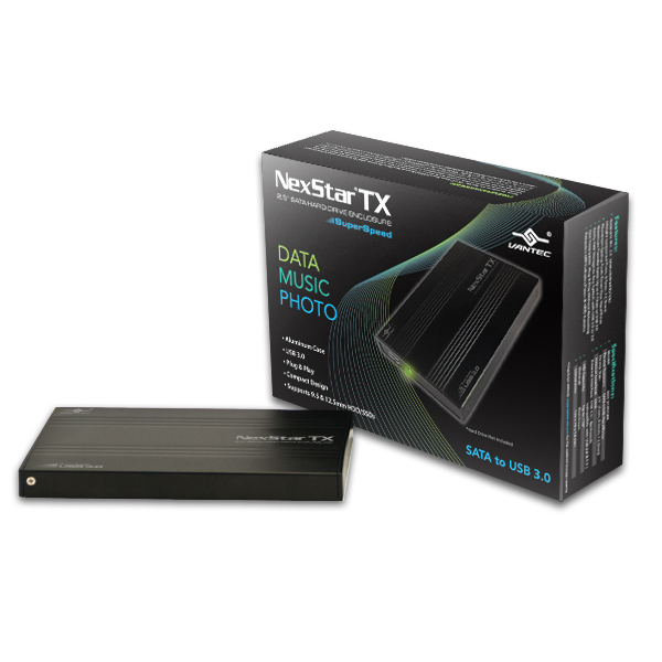Vantec Thermal Technologies NST-210S3-BK 2.5 in. SATA to Usb 3.0 External Hard Drive Enclosure