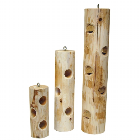 Sp13f Stovall 16 In. White Cedar Suet Post Log Feeder For Suet Plugs