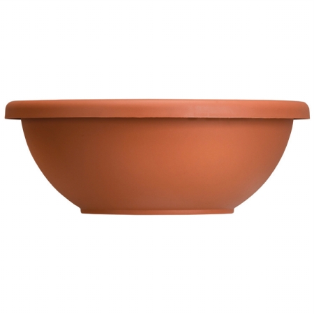 Akrgab18000e35 Akro 18 In. Garden Bowl Clay With Removeable Drain Plugs