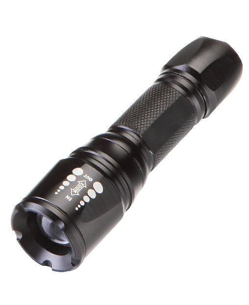 Illuminate-12 Mini 10 Watt 100 Lumen Led Rechargeable Telescopic Tactical Flashlight