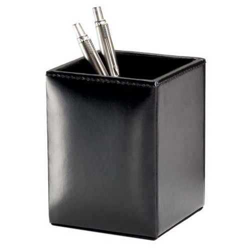 A1410 Black Bonded Leather Pencil Cup