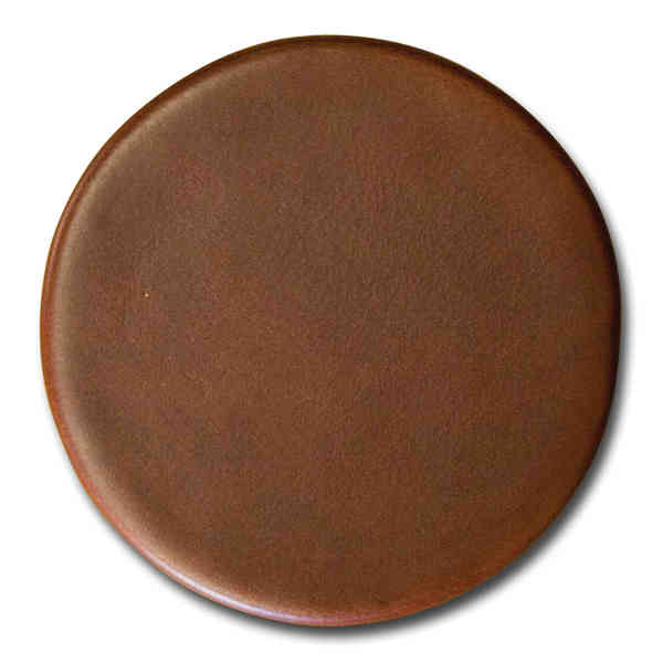A3271 Rustic Brown Leather Round Coaster