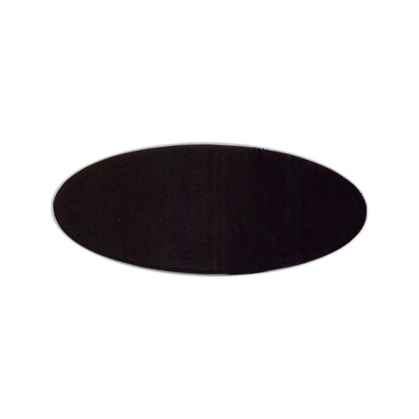 P1014 Black Leather 17x14 Oval Conference Table Pad