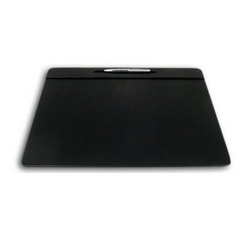 P1029 Black Leatherette 17x14 Conference Table Pad With Pen Well