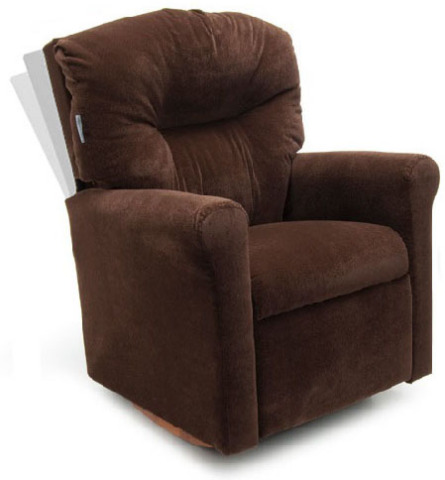 14440 Childs Contemporary Chocolate Micro Suede Rocker Recliner