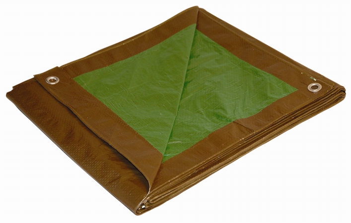 10057 5 Ft. X 7 Ft. Brown & Green Dry Top Reversible Polyethylene Tarp