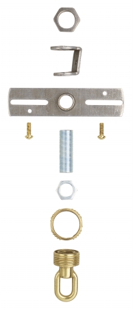 Antique Brass Finish Screw Collar Loop Kit