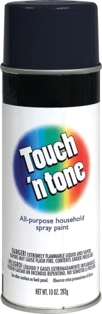 Rustoleum 55289 830 10 Oz Semi Gloss Black Touch N Tone Spray Paint - Pack Of 6