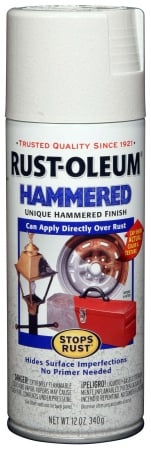 Rustoleum 248072 12 Oz White Hammered Spray Paint - Pack Of 6