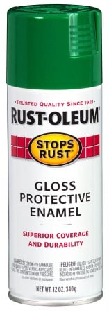 Rustoleum 248569 12 Oz Emerald Gloss Stops Rust Protective Enamel Spray Paint - Pack Of 6