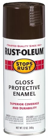 Rustoleum 248630 12 Oz French Roast Gloss Stops Rust Protective Enamel Spray Pa - Pack Of 6