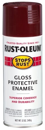 Rustoleum 248567 12 Oz Merlot Gloss Stops Rust Protective Enamel Spray Paint - Pack Of 6