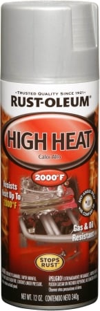 Rustoleum 248904 12 Oz Flat Aluminum High Heat Automotive Spray Paint - Pack Of 6