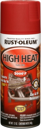 Rustoleum 248908 12 Oz Flat Red High Heat Automotive Spray Paint - Pack Of 6
