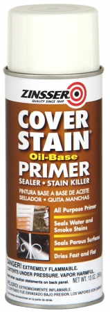 Rustoleum 3608 13 Oz Flat White Cover Stain Oil-base Primer Sealer Spray - Pack Of 6