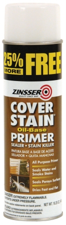 Rustoleum 3609 16 Oz Flat White Cover Stain Oil-base Primer Sealer Spray - Pack Of 6