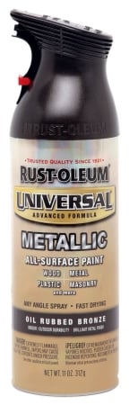 Rustoleum 249131 12 Oz Oil Rubbed Bronze Metallic Universal All Surface Spray Pa - Pack Of 6
