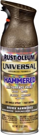 Rustoleum 245218 12 Oz Hammered Brown Universal Spray Paint - Pack Of 6