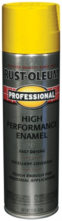 Rustoleum 7543-838 15 Oz Safety Yellow Professional High Performance Enamel Spra - Pack Of 6