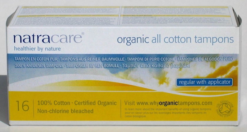 8002 16 Count Organic All Cotton Tampons With Applicator