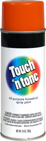 Rustoleum 55283 830 10 Oz Gloss Orange Touch ´n Tone All-purpose Spray Paint - Pack Of 6
