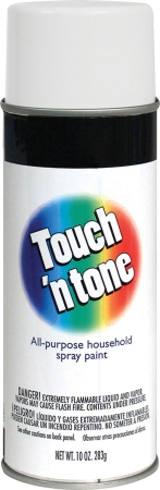Rustoleum 55280 830 10 Oz Flat White Touch N Tone Spray Paint - Pack Of 6