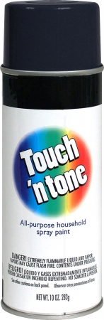 Rustoleum 55276 830 Gloss Black Touch N Tone Spray Paint - Pack Of 6