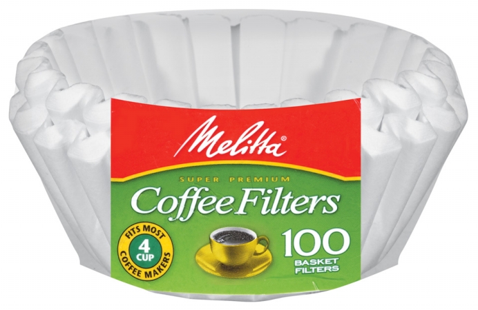 62912 100 Count White 4 Cup Basket Coffee Filters