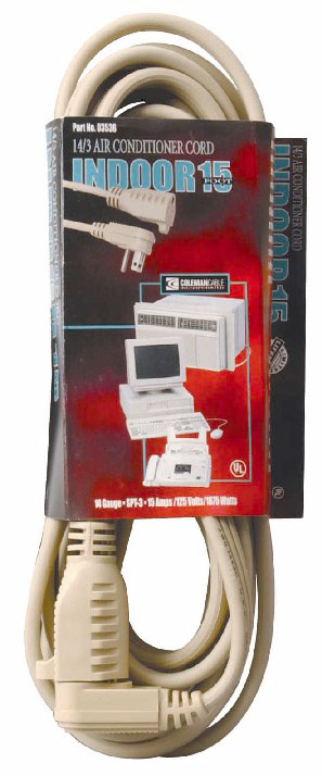 Coleman Cable 03536 15 ft. Air Conditioner & Major Appliance Cord Coleman Cable 03536 15 ft. Air Conditioner & Major Appliance Cord