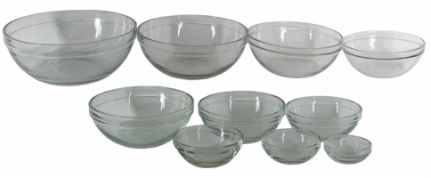 82665l11 10 Piece Glass Mixing Bowl Value Pack