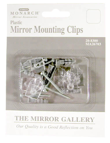 20-8300 6 Pack Plastic Mirror Mounting Clips