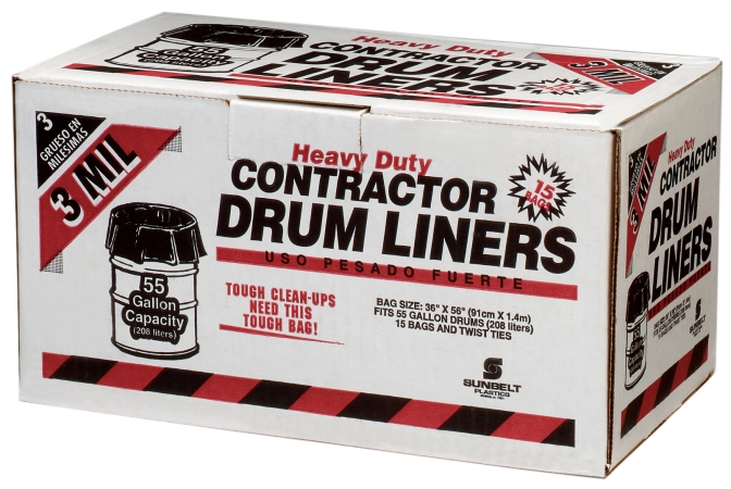 UPC 022936017181 product image for /tyco/covalence 618940 15 Count 55 Gallon Contractor Drum Liners | upcitemdb.com