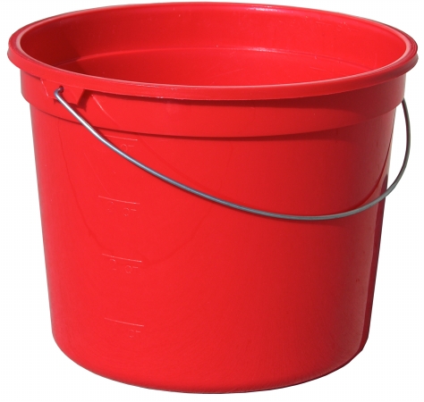 05160-201048 5 Quart Red Plastic Pail With Handle