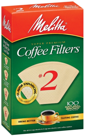 622752 100 Count No. 2 Natural Brown Cone Coffee Filters