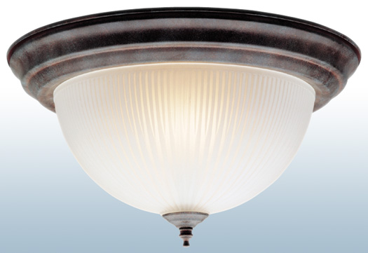 6714200 Two Light Sienna Finish Flush Mount Ceiling Dome