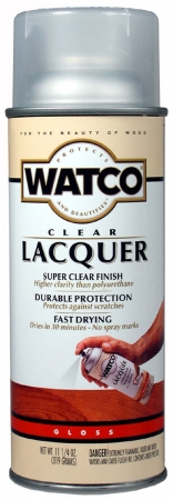Rustoleum 63081 11.25 Oz Clear Lacquer Gloss Wood Finish Spray - Pack Of 6